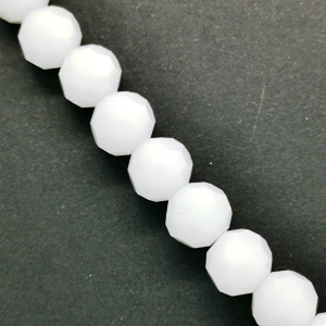 Chinese 8mm Round Crystals - Opaque White